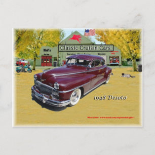 Classic Cruisin Cars 1948 Desoto Postkarte