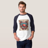 Classic Cupid & Heart Tattoo T-Shirt (Vorne ganz)