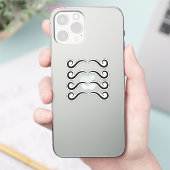 Classic Curling Mustache Little Man Aufkleber (Telefon)