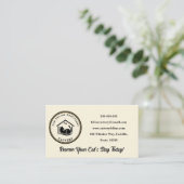 Classic Custom Cattery Business Card Visitenkarte (Stehend Vorderseite)
