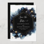 Classic Custom Celestial Wedding Save The Date (Vorne/Hinten)