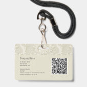 Classic Custom Employee Foto Company QR Code Ausweis (Rückseite mit Lanyard)