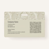 Classic Custom Employee Foto Company QR Code Ausweis (Rückseite)