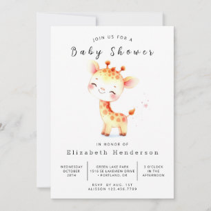Classic Custom Giraffe Baby Dusche Einladung