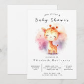 Classic Custom Giraffe Baby Dusche Einladung (Vorne/Hinten)