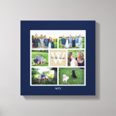 Classic Custom Monogram Family Foto Collage Leinwanddruck (Vorderseite)