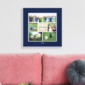 Classic Custom Monogram Family Foto Collage Leinwanddruck (Insitu (Wohnzimmer))