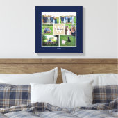 Classic Custom Monogram Family Foto Collage Leinwanddruck (Insitu (Schlafzimmer))