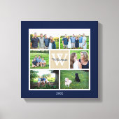 Classic Custom Monogram Family Foto Collage Leinwanddruck (Vorderseite)