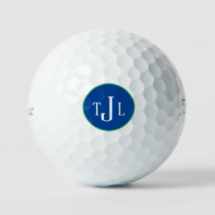 Classic Custom Monogram Navy Golfball