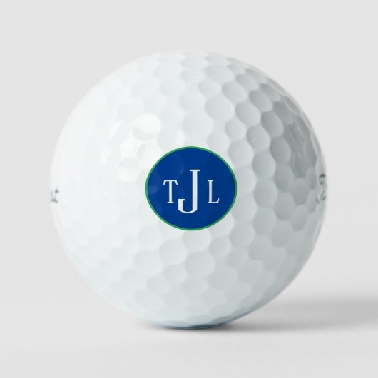 Classic Custom Monogram Navy Golfball (Vorderseite)