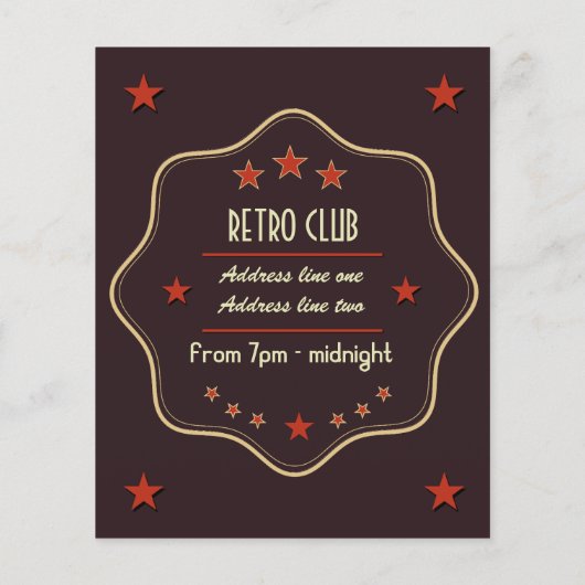 Classic Custom Text Retro Label Flyer (Hinten)