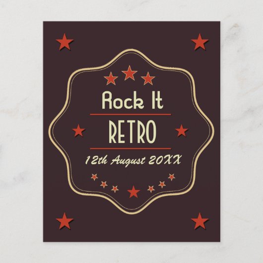 Classic Custom Text Retro Label Flyer (Vorne)
