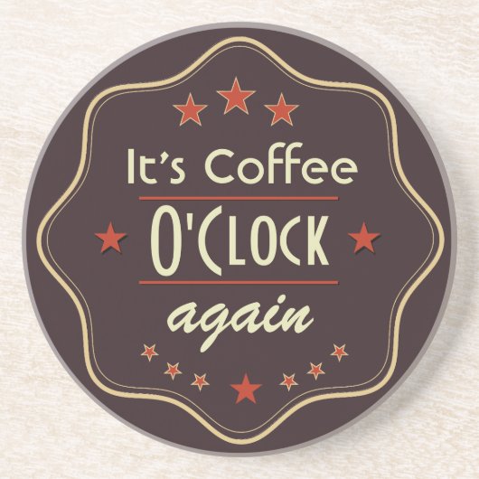 Classic Custom Text Retro Label Getränkeuntersetzer (Vorne)