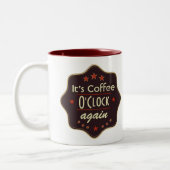 Classic Custom Text Retro Label Zweifarbige Tasse (Links)