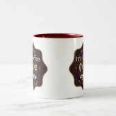 Classic Custom Text Retro Label Zweifarbige Tasse (Mittel)