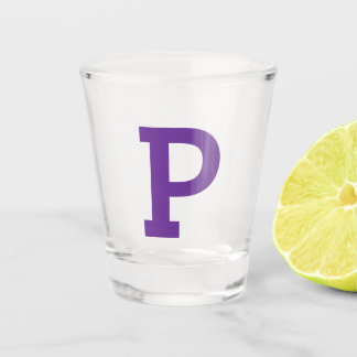 Classic Cute Initial Letter Purple Shot Glass Schnapsglas