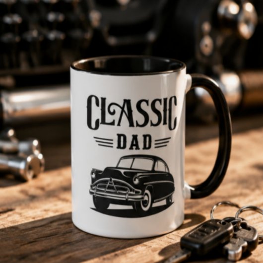 Classic Dad Vintage Car Coffee  Tasse