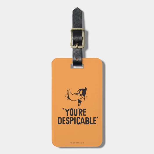 Classic DAFFY DUCK™ "You are Despicable" Gepäckanhänger (Vorderseite vertikal)