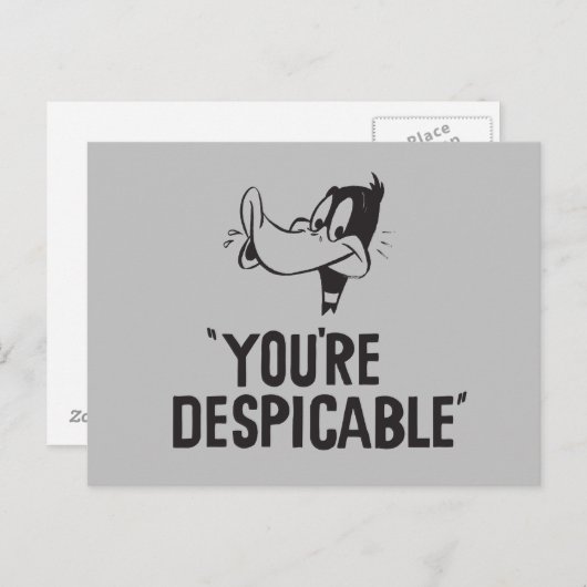 Classic DAFFY DUCK™ "You are Despicable" Postkarte (Vorne/Hinten)
