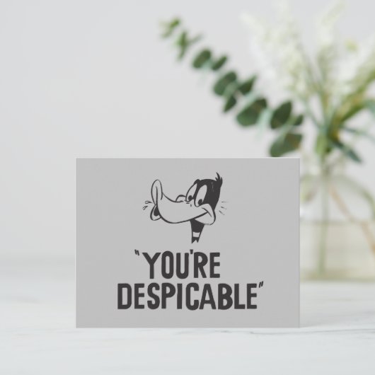 Classic DAFFY DUCK™ "You are Despicable" Postkarte (Stehend Vorderseite)