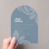 Classic Damask Aquamarin Hochzeitsakryllische Einl Acryleinladungen