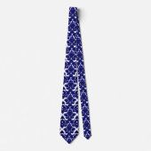 Classic Damask Blue Krawatte (Vorderseite)