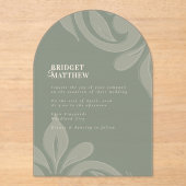 Classic Damask Earthy Wedding Acrylic Einladung (Vorderseite)