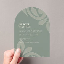 Classic Damask Earthy Wedding Acrylic Einladung