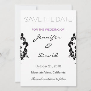 Classic Damask Exklusive Hochzeitseinladung Save The Date