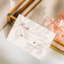 Classic Damask Ivory Sienna Foto Wedding RSVP
