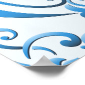Classic Damask: Luxuriöser Nahtloser Hintergrund Poster (Ecke)