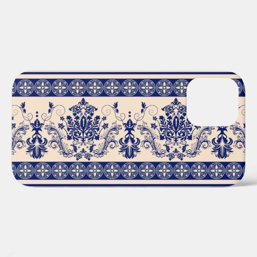Classic Damask: Nahtlose Ornamentik. Case-Mate iPhone Hülle (Rückseite (Horizontal))