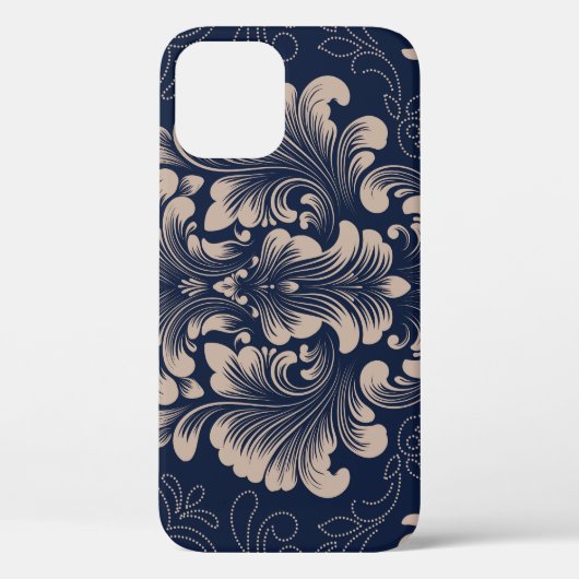 Classic Damask Nahtlose Viktorianische Textur Case-Mate iPhone Hülle (Rückseite)