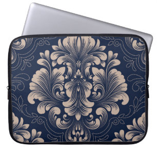 Classic Damask Nahtlose Viktorianische Textur Laptopschutzhülle