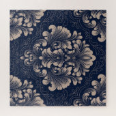 Classic Damask Nahtlose Viktorianische Textur Puzzle (Horizontal)
