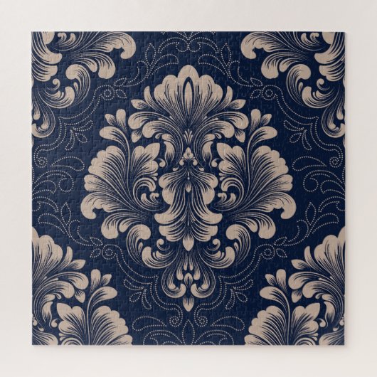 Classic Damask Nahtlose Viktorianische Textur Puzzle (Vertikal)