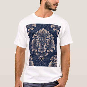 Classic Damask Nahtlose Viktorianische Textur T-Shirt