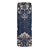 Classic Damask Nahtlose Viktorianische Textur Thermosbecher (Rückseite)