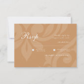 Classic Damask Ochre Foto Wedding RSVP (Vorderseite)