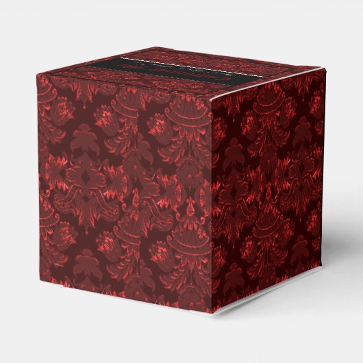 Classic Damask Red Geschenkschachtel (Rückseite)