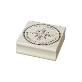 Classic Damask & Typografy Individuelle Name Ex Li Gummistempel (Stempel)