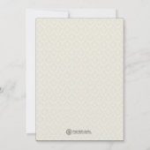 Classic Damask Wedding Foto Einladungen - Creme (Rückseite)