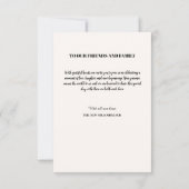 Classic Dankeschön Card Dankeskarte (Rückseite)