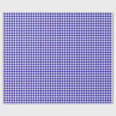 Classic Dark Blue and White Houndstooth Pattern Geschenkpapier (Flach)