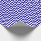 Classic Dark Blue and White Houndstooth Pattern Geschenkpapier (Ecke)