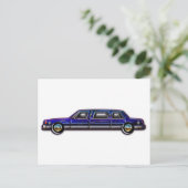 Classic Dark Blue Limo Postkarte (Stehend Vorderseite)