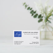 Classic Dark Blue Logo Business Cards Visitenkarte (Stehend Vorderseite)