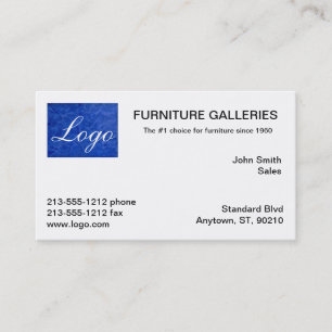 Classic Dark Blue Logo Business Cards Visitenkarte