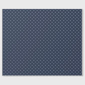 Classic Dark Blue Polka Dot  Wrapping Paper Roll Geschenkpapier (Flach)